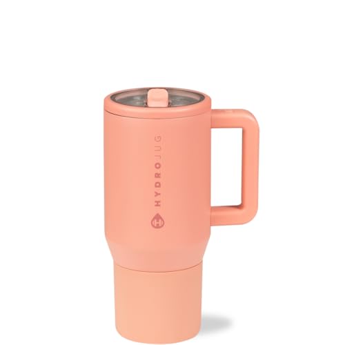 HydroJug Kids 20 oz Insulated Kids Water Bottle with Flip Straw Handle LeakProof Durable Perfect for School Sports Lunch Travel Camp Dahlia - Image 1