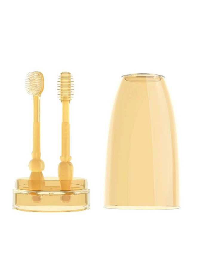 kiddoz Silicone Toothbrush - Brown  - Image 1