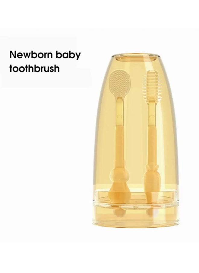 kiddoz Silicone Toothbrush - Brown  - Image 2