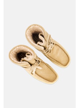 clarks Women Standard Wallabee Cup Lace Up Ankle Boots, Light Tan  - Image 3