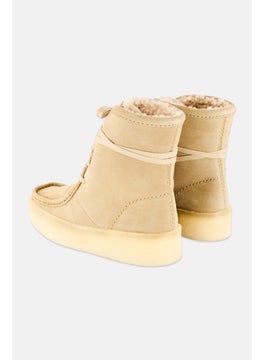 clarks Women Standard Wallabee Cup Lace Up Ankle Boots, Light Tan  - Image 2