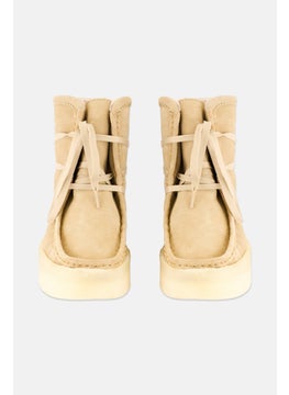 clarks Women Standard Wallabee Cup Lace Up Ankle Boots, Light Tan  - Image 4