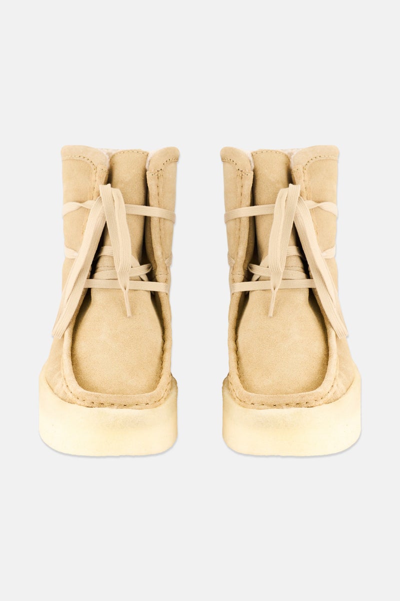 clarks Women Standard Wallabee Cup Lace Up Ankle Boots, Light Tan  - Image 4