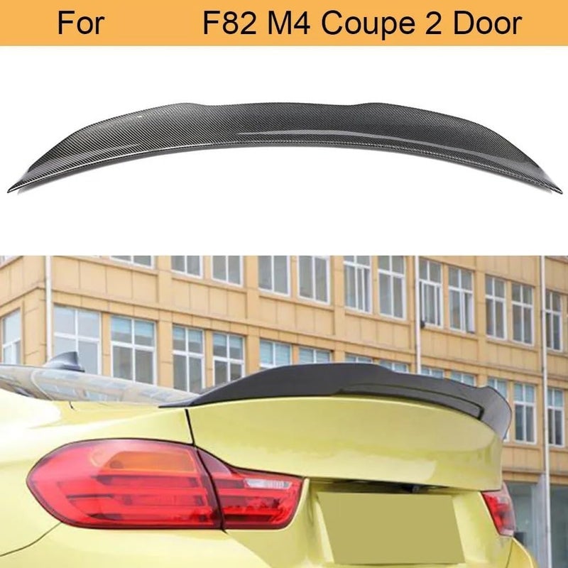 QASULER Carbon Fiber Rear Trunk Wing Spoiler for BMW F82 M4 Coupe - Image 4