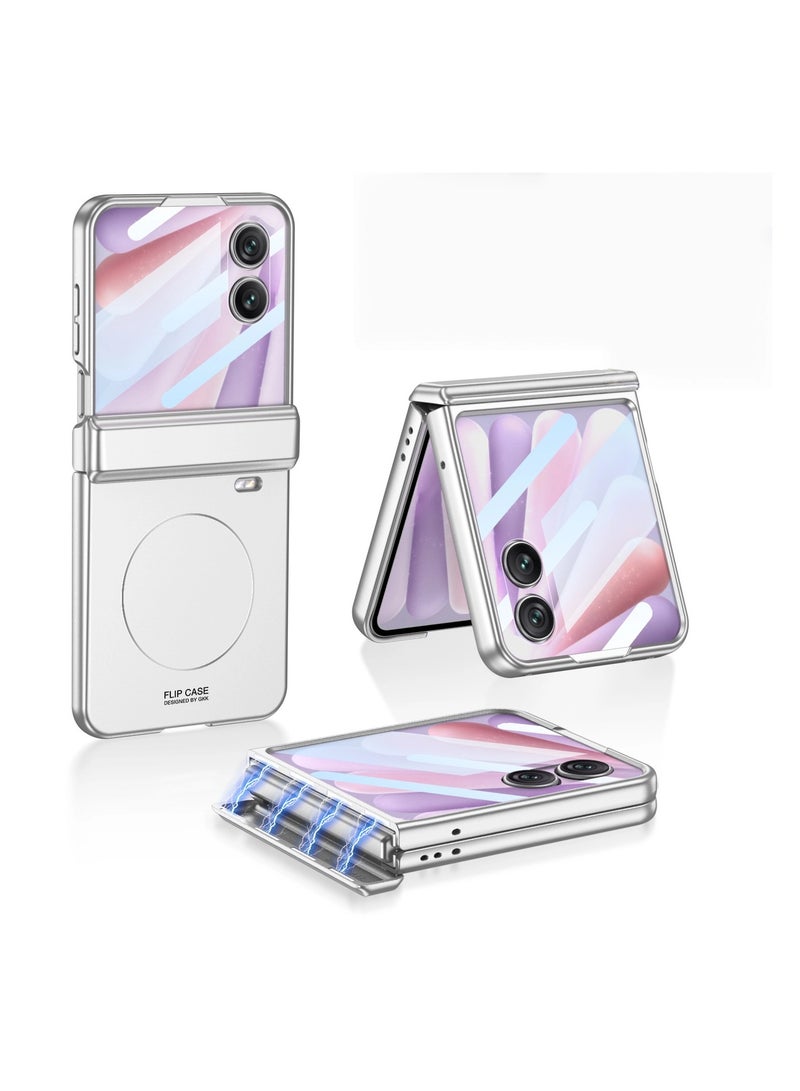 general Compatible with Honor Magic V Flip2 Phone Case Magnetic Hinge with Internal Nickel Ring Wireless Charging Case Film Integrated Shockproof  Scratch-Resistant Convenient  Practical