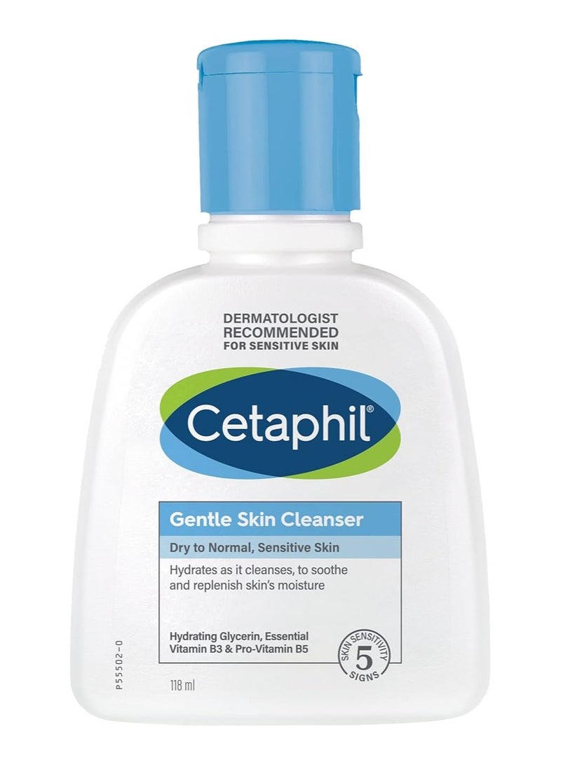 Cetaphil Gentle Skin Cleanser – Mild Face & Body Wash for All Skin Types, 118ml