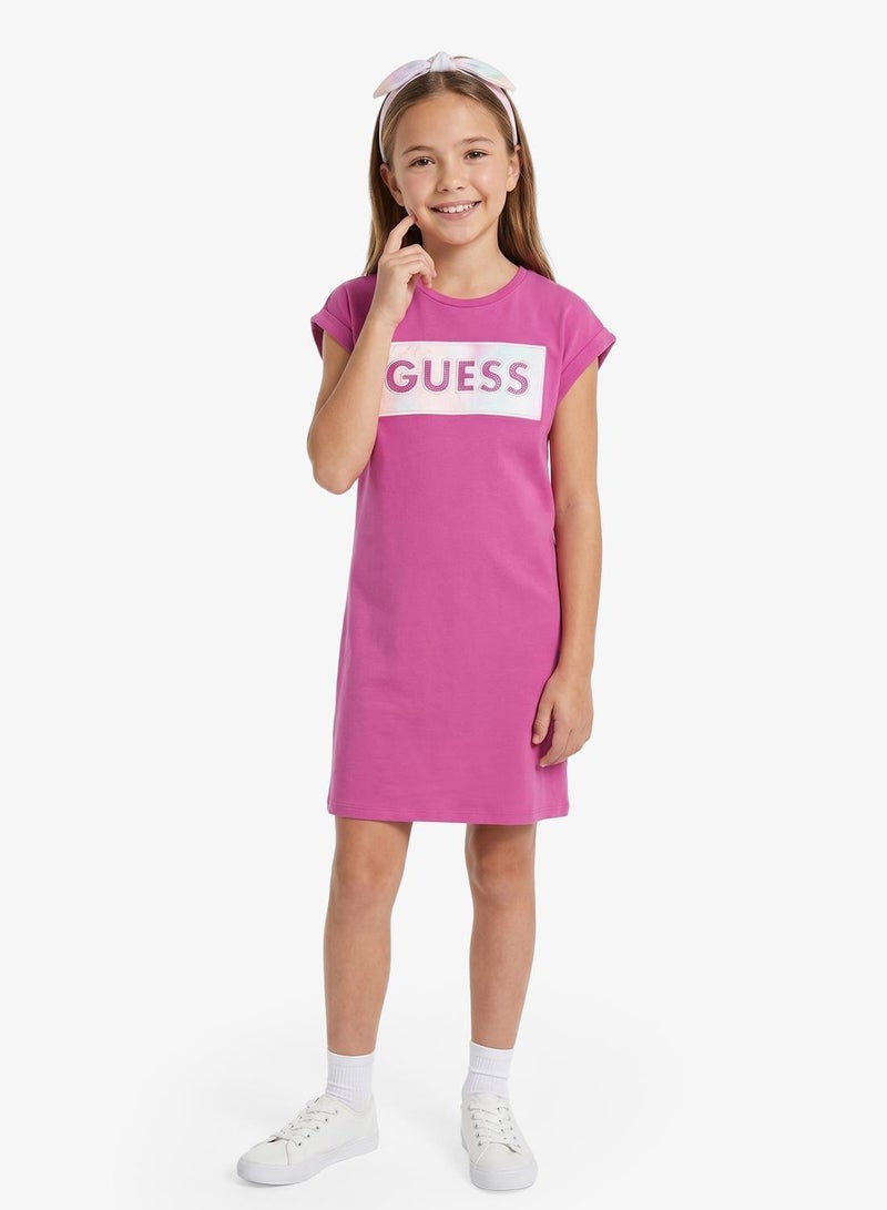 GUESS Youth Graphic Sleeveless Mini Dress - Image 1