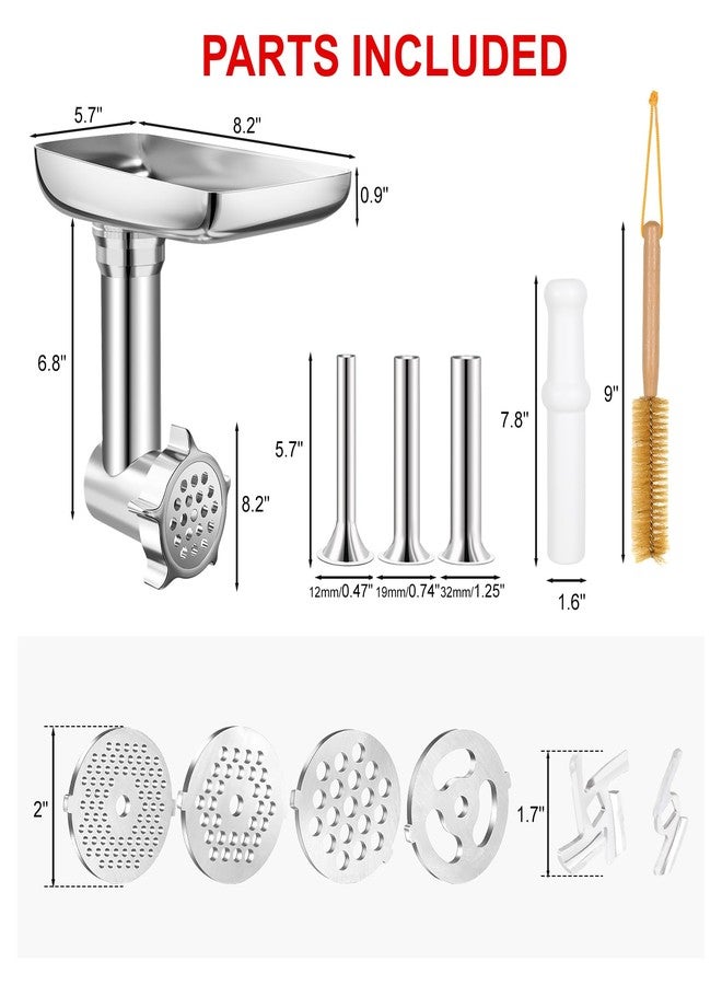 XINCAN Stainless Steel Food Grinder Attachments for KitchenAid Stand Mixers and Cuisinart Stand Mixers SM-50. Meat Grinders, Sausage Stuffer, Food Processor. Durable Perfect Attachments for Kitchen aid Mixer - Image 2