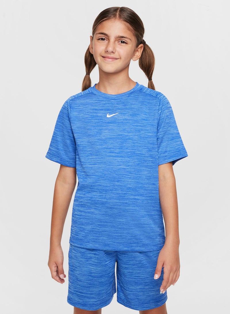 Nike DRI- FIT MULTI SS  TOP LBR HTHR - Image 1