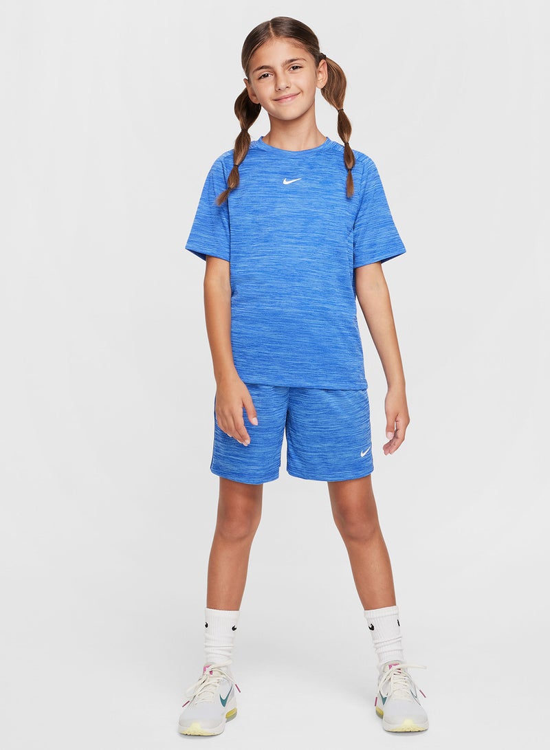 Nike DRI- FIT MULTI SS  TOP LBR HTHR - Image 4