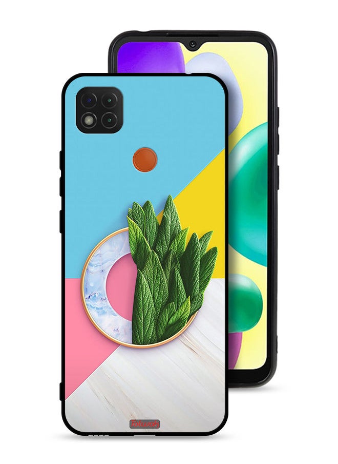 Tolwak Xiaomi Redmi 9C Protective Case Cover Leaves Abstract Pattern  - Image 1