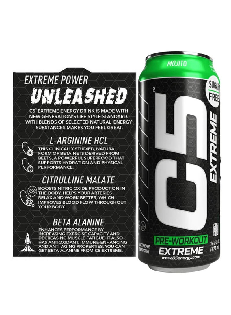 سي فايف c5 إكستريم موخيتو خالي من السكر 473 مل عبوة من 12 قطعة - Image 2