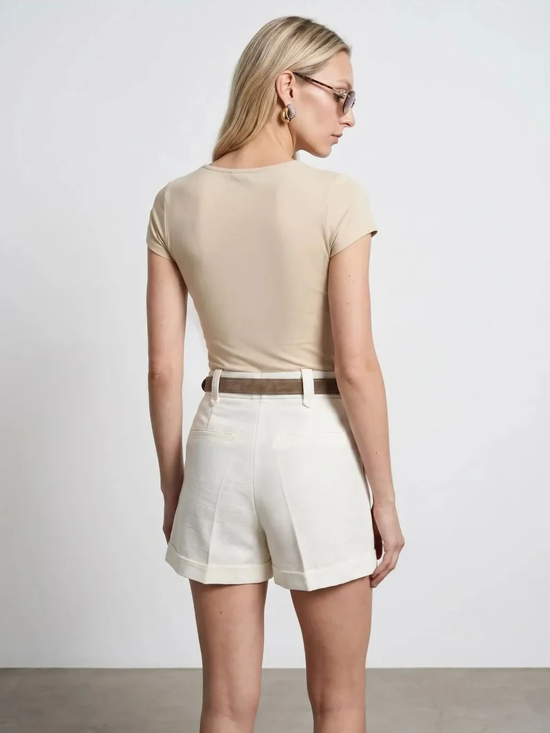 ديلفين DILVIN Slim Fit V-Neck Knit Blouse