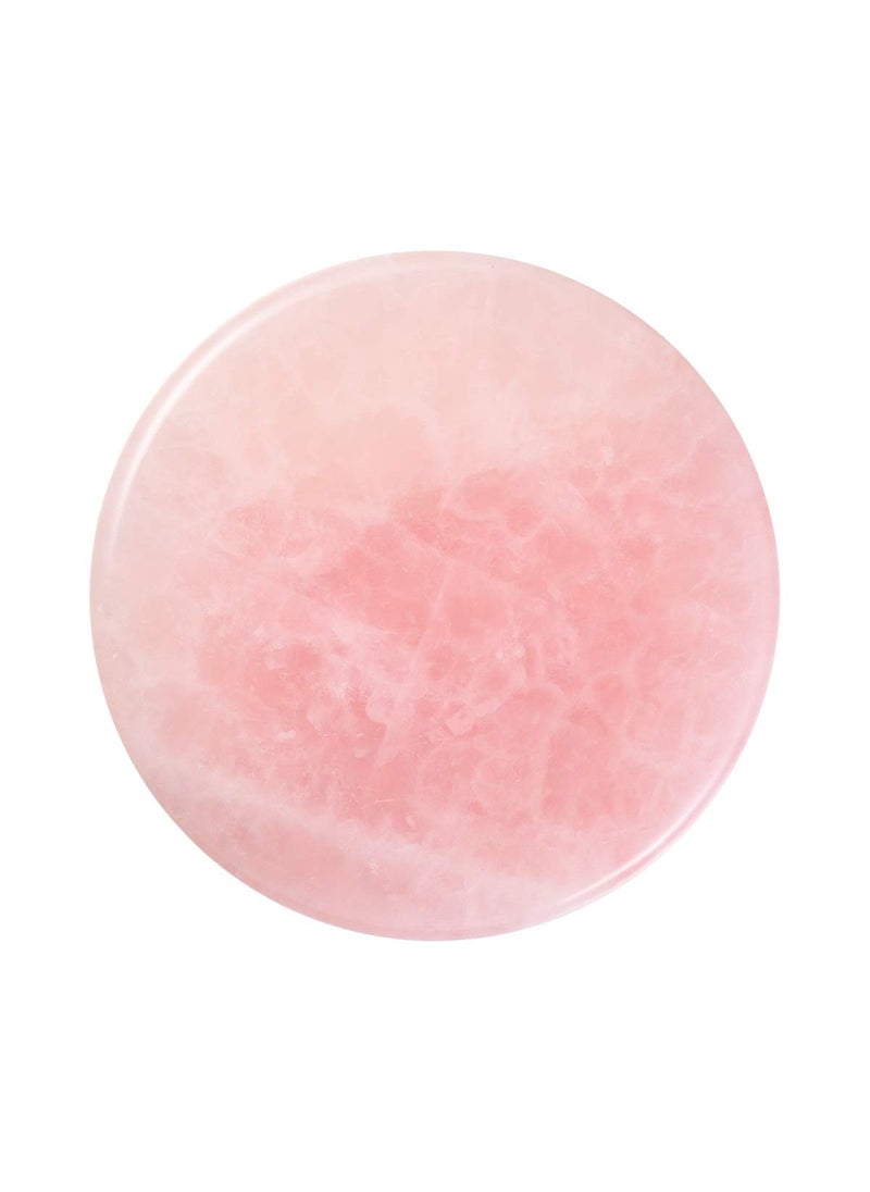 Beaupretty - Beaupretty 1 Pc Eyelash Jade Stones Eyelash Extension Glue Pallet Holder Round Pallet Pad Resin Nail Art Plate Palette Makeup Palette (Pink) - Image 1