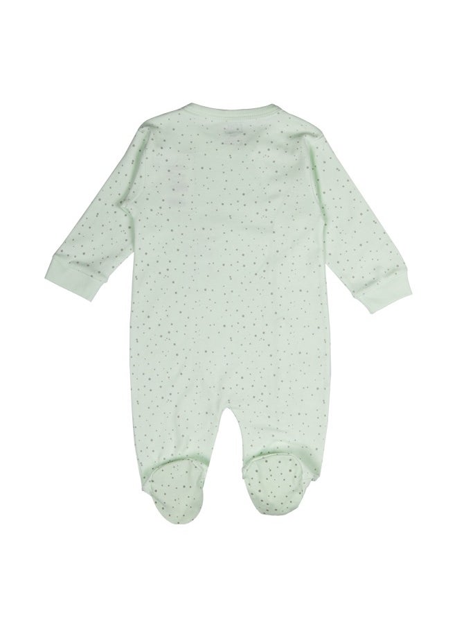 Babies Basic 100% Cotton Printed Long Sleeves Jumpsuit/Romper/Sleepsuit With Feet Covering For Babies  - Image 2