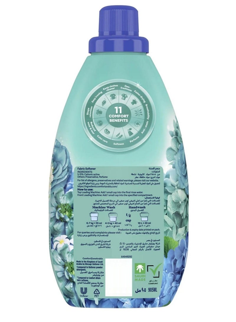 كمفورت منعم الأقمشة المركز 9X برائحة الحب الأزرق عبوة اقتصادية 905 مل - Image 2