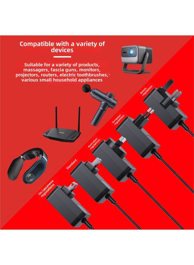 12V2A Power Adapter UL/3C/CE Certification Wall Type 24V1A Small Household Appliances 24W Display Cabinet Adapter-Color:Black-Specifications:12v2a Power Adapter-japanese Standard-pse Certification - Image 3