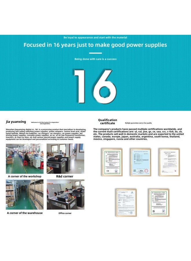 12V2A Power Adapter UL/3C/CE Certification Wall Type 24V1A Small Household Appliances 24W Display Cabinet Adapter-Color:Black-Specifications:12v2a Power Adapter-japanese Standard-pse Certification - Image 4