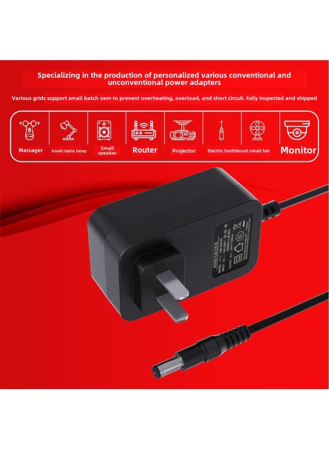 12V2A Power Adapter UL/3C/CE Certification Wall Type 24V1A Small Household Appliances 24W Display Cabinet Adapter-Color:Black-Specifications:12v2a Power Adapter-japanese Standard-pse Certification - Image 2