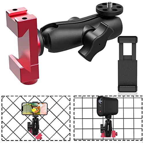 aoeyoo Smartphone Fence Mount for Tennis & Pickleball Training, Adjustable Retractable, 360 Swivel, Compatible with iPhone, Android, Mevo Start, AKASO EK7000, Digital Camera - Image 1