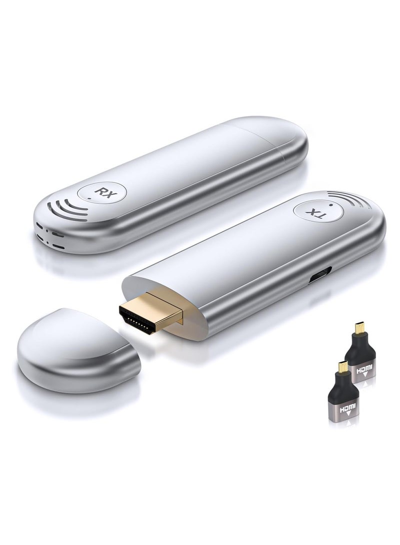 SYOSI Wireless HDMI Transmitter and Receiver, Wireless HDMI Extender 4K Supported, 1080P HD Video Output, 100FT Range, 2.4G&5G, for PC/Laptop/Camera/HDTV/Projector/TV Box, No App/Bluetooth Needed - Image 1