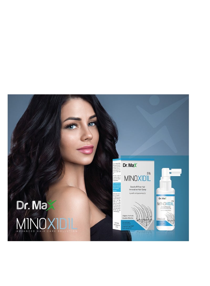 Dr. Max Minoxidil 5% Hair Growth Spray, Dandruff-Free, Innovative Formula pack of 2 - Image 2