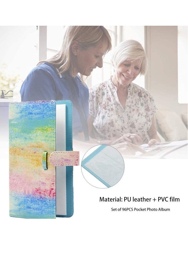 Colorful Wallet PU Leather Photo Album Compatible for Fujifilm Instax Mini 11 9 8 90 8+ 26 7s Instant Camera Film, for Polaroid Snap Zip Z2300 PIC-300 Film  - Image 4