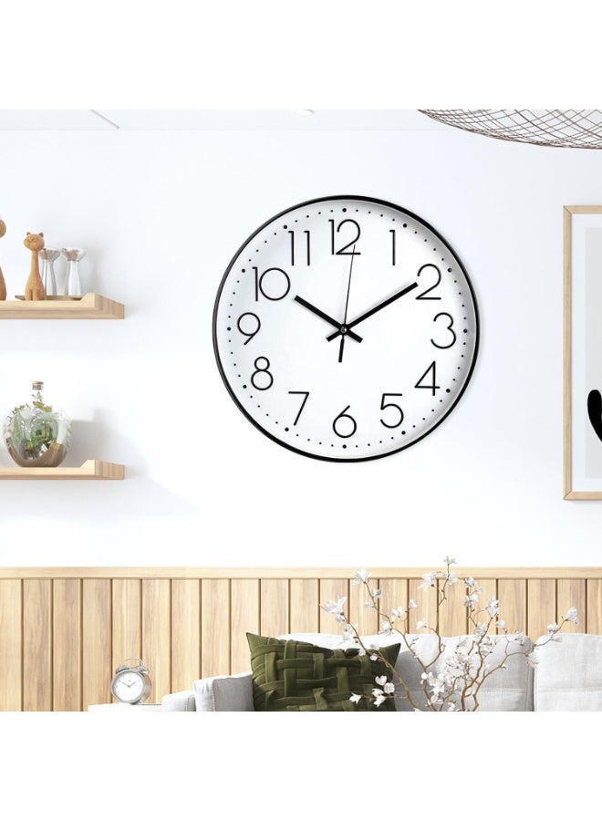 كيلا ساعة حائط صامتة غير دقات، تعمل بالبطارية من الكوارتز، ساعة رقمية صامتة حديثة للمكتب والمنزل والمدرسة والمطبخ، إطار 9 بوصات - Image 2