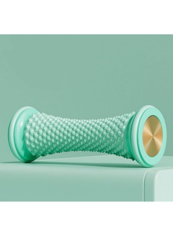 بكرة تدليك القدم، عجلة لفافة تمارين اليوجا، وتر العضلات، بكرة استرخاء الساق، لون أخضر - Image 1