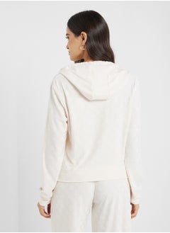 GUESS Printed Drawstring Detail Hoodie  - Image 2