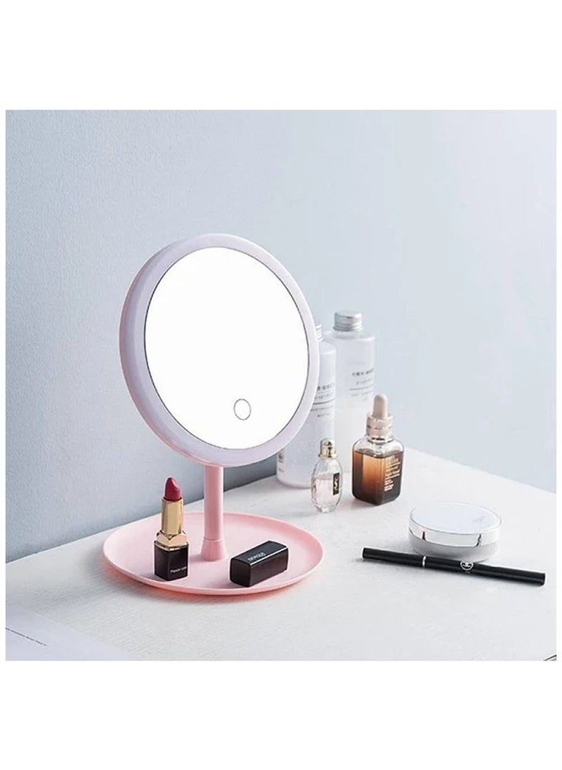 Generic Women Tabletop Makeup Mirror With Led Light  - Image 2