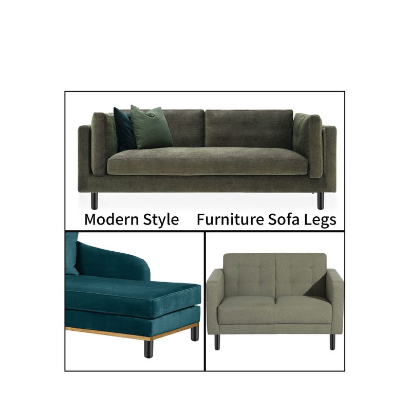 SOLARAE 4 قطع أرجل أثاث، أرجل خزائن معدنية، 1 بوصة/5 سم أقدام قابلة للتعديل لتسوية الأثاث، مثبتات أرجل ثقيلة للأثاث، لأرجل الطاولات والأرائك والكراسي، لطاولة الأريكة والكراسي والمكاتب - Image 5