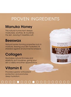 Advanced Clinicals Manuka Honey Cream W/Collagen Face Moisturizer & Body Butter Lotion For Dry Skin | Intense Firming & Hydrating Miracle Balm Skin Care Moisturizing Lotion For Women & Men | 2-Pack  - Image 2