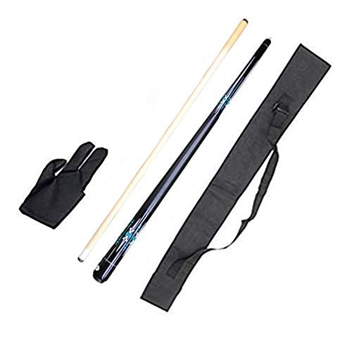 Laxmi Ganesh Billiard Laxmi Ganesh Billiard American Pool Cue in 12mm Tip Size with One Black Cue Cover Glove 