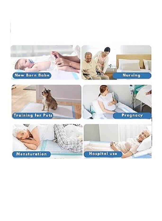 SPRING 25 Pcs 90*60 cm Disposable Under Pads Blue Color Incontinence Bed Pads Waterproof Diaper Changing Pad - Image 2