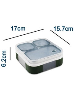 TOMSHOO Stainless Steel Lunch Box for Kid School,Insulated Bento Lunch Box with Tableware & Bag,720ML 3 Compartment Divided Lunch Containers with Lids,Leakproof | BFA Free | Dishwasher Safe (Green)  - Image 5