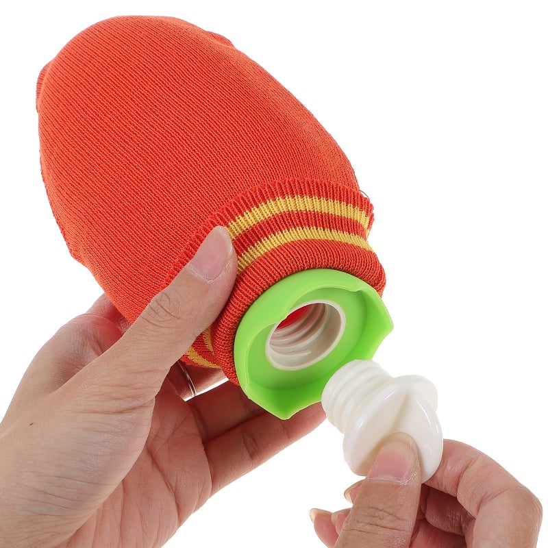 1 Set of Carrot Hot Water Bag Multi-function Hot-water Bag Portable Hot Water Bottle Winter Accessory - Image 2