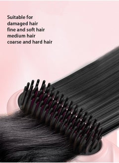 HOOPZOZA Wireless Hair Straightener Brush Anti-Scald 20s Fast Heating 4Temp Settings Heating LED Display  hair straightener comb  Perfect for All Hair Types  Black  - Image 4