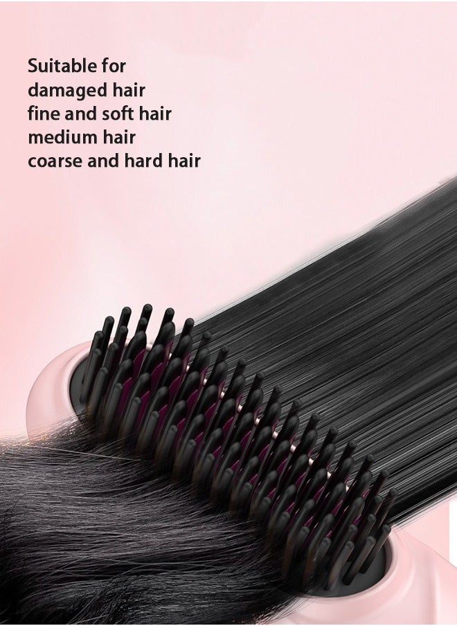 HOOPZOZA Wireless Hair Straightener Brush Anti-Scald 20s Fast Heating 4Temp Settings Heating LED Display  hair straightener comb  Perfect for All Hair Types  Black  - Image 4