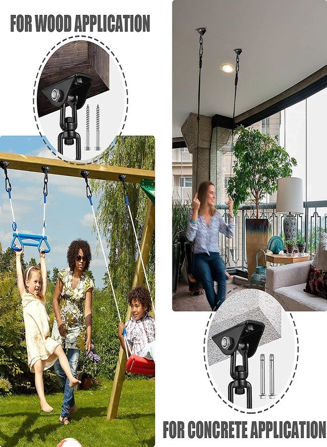 YOSE Hammock Hanging kit,360°Rotating 1200 lb Capacity Heavy Duty,Hanger & Swing Hook Snap for Concrete Wood,Hammock,Veranda Seat,Chair,Swing Sets,Yoga and Gym（Without Chain ） - Image 4