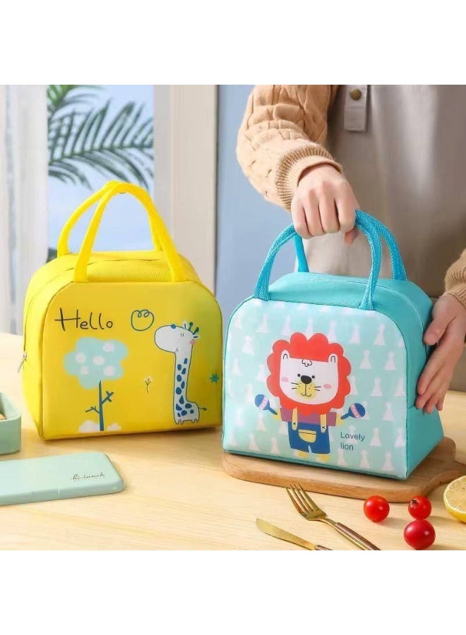 Cartoon Animal Print Lunch Bag Portable Insulated Cooler - Image 1