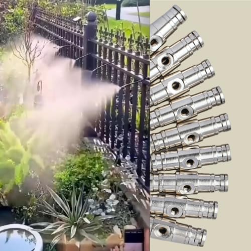 Legines 25pcs Nickel Plated Brass Push to Connect Fitting For High Pressure Misting System, Misting Coupling Slip Lock (One Hole), 1/4" Tube OD, Straight Union - Image 3