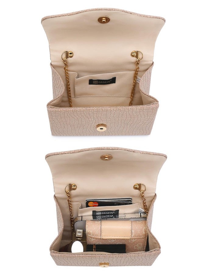 DASEIN Women Sparkling Glitter Evening Handbag Top Handle Clutch Purse for Wedding Party Prom Cocktail Bridal - Image 5