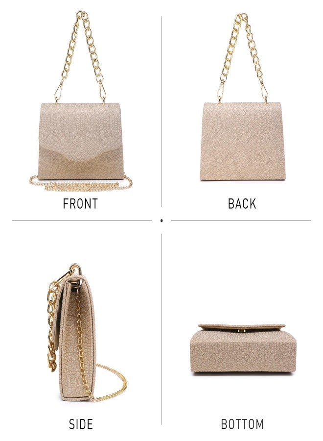 DASEIN Women Sparkling Glitter Evening Handbag Top Handle Clutch Purse for Wedding Party Prom Cocktail Bridal - Image 3