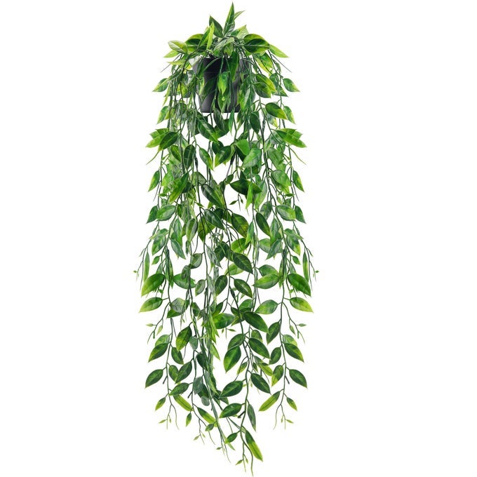 1PCS SMALL FAKE HANGING PLANTS ARTIFICIAL PEA POD FAUX HANGING PLANTS INDOOR FOR HOME ROOM SHELF BOOKSHELF DECOR