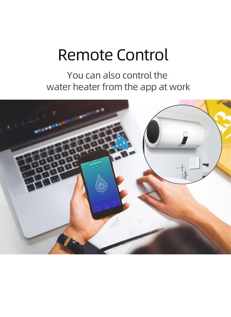 Uwals - 40A Smart WiFi/Bluetooth Switch, Heavy Duty WiFi Pump Controller for Pool Pump, Water Heater, Air Conditioner, Compatible with Alexa and Google Home, Neutral Wire Required - Image 1