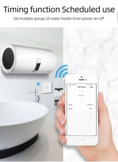Uwals 40A Smart WiFi/Bluetooth Switch, Heavy Duty WiFi Pump Controller for Pool Pump, Water Heater, Air Conditioner, Compatible with Alexa and Google Home, Neutral Wire Required  - Image 2