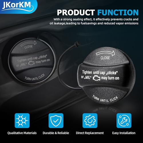 JkorkM Gas Cap, Fuel Tank Cap Compatible with 2002-2018 Mini Cooper, BMW E39 E46 E60 E90 E92-128i 320i 325i 328i 328xi 330i 330xi X1 X3 X5 Z4 M3, More # OE 16117222391, 10844 - Image 4