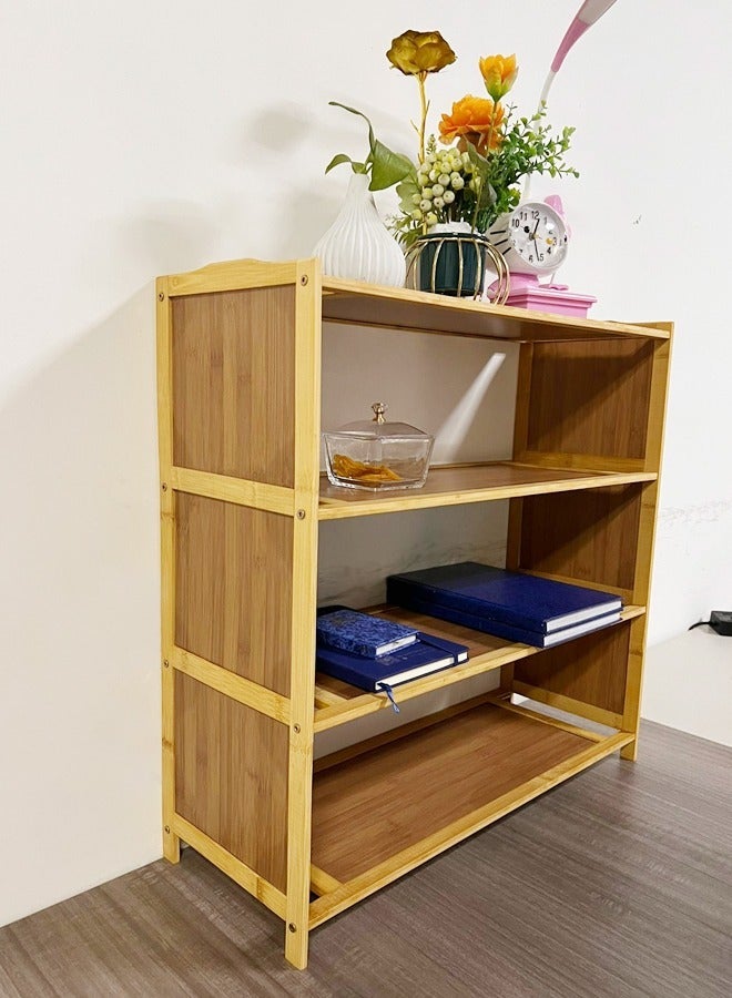 C&C Home 4-Tiers Bamboo Shoe Rack Organizer Shoe Cabinet Display Stand Multipurpose Storage Rack for Entryway and Living Room 60x23x60 cm - Image 2