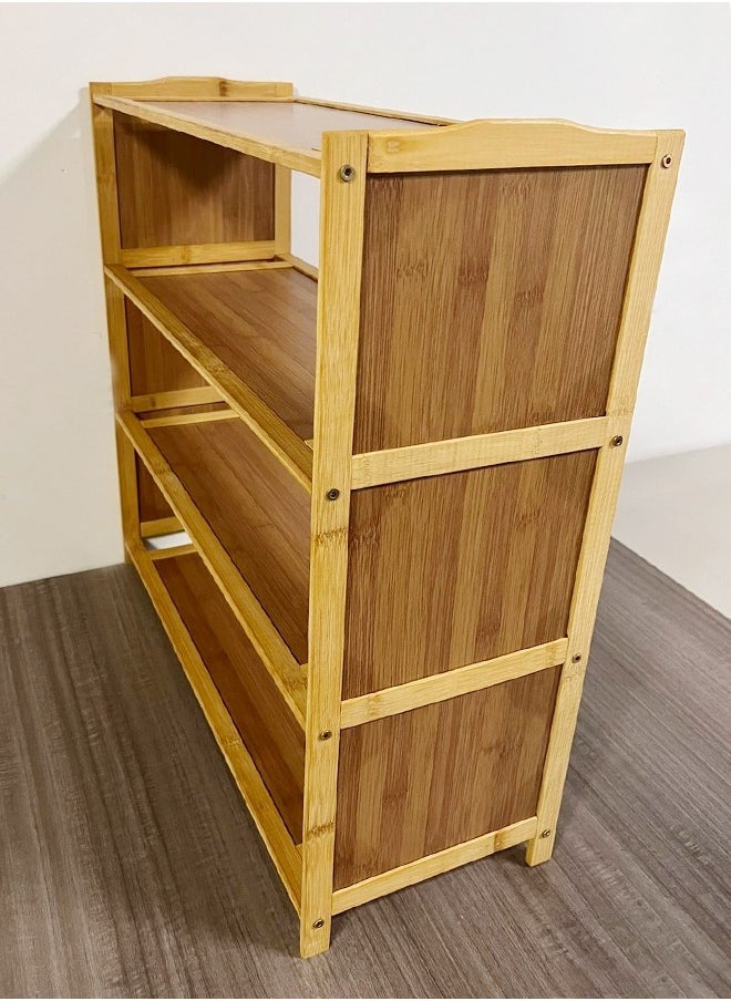 4-Tiers Bamboo Shoe Rack Organizer Shoe Cabinet Display Stand Multipurpose Storage Rack for Entryway and Living Room 60x23x60 cm - pzsku/Z94D4BE95843EE7489070Z/45/_/1727521871/ebdf5a4a-522b-488d-b69a-19e8b98e4826